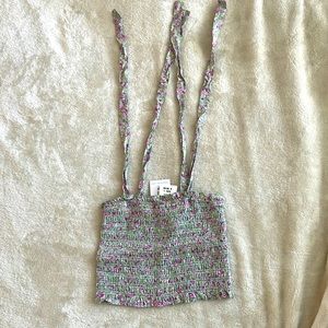 Brand new, tags, Katie J NYC tub top, very stretchy material, tie-able straps